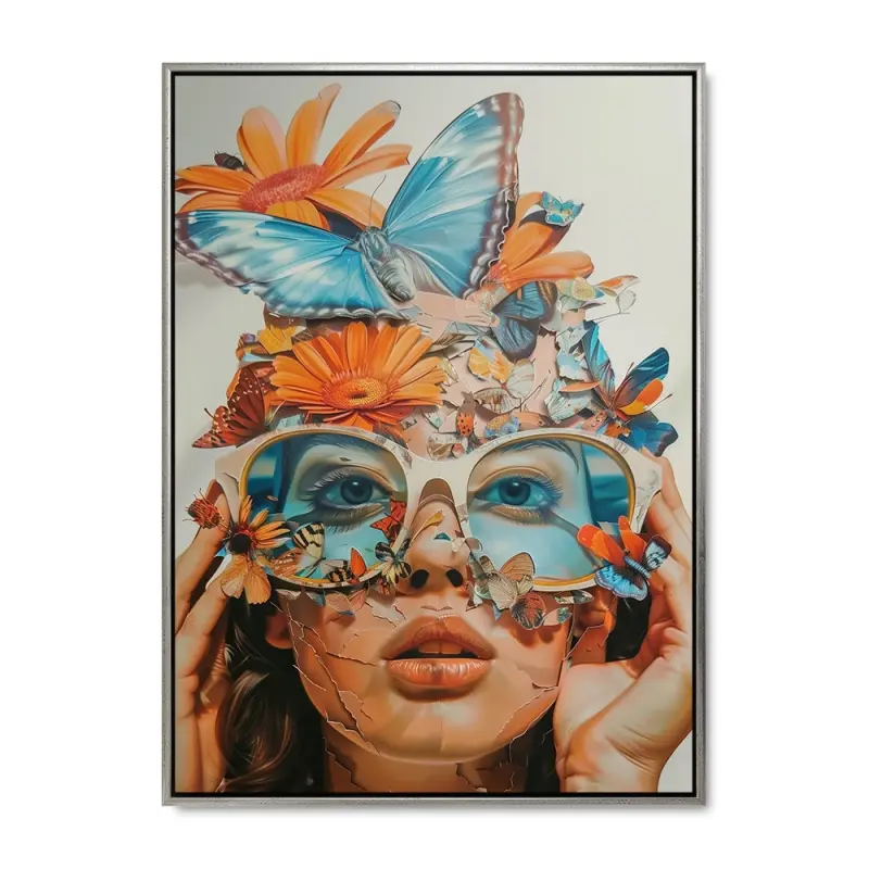 Stilfulde Vinger – 100x140 cm – Sølvramme
