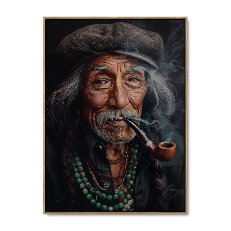 Klogt Blik – 100x140 cm. – Ege træramme