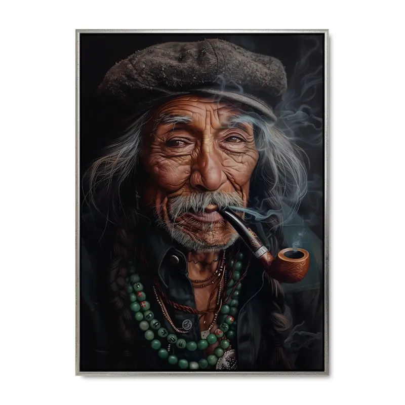 Klogt Blik – 100x140 cm – Sølv Ramme