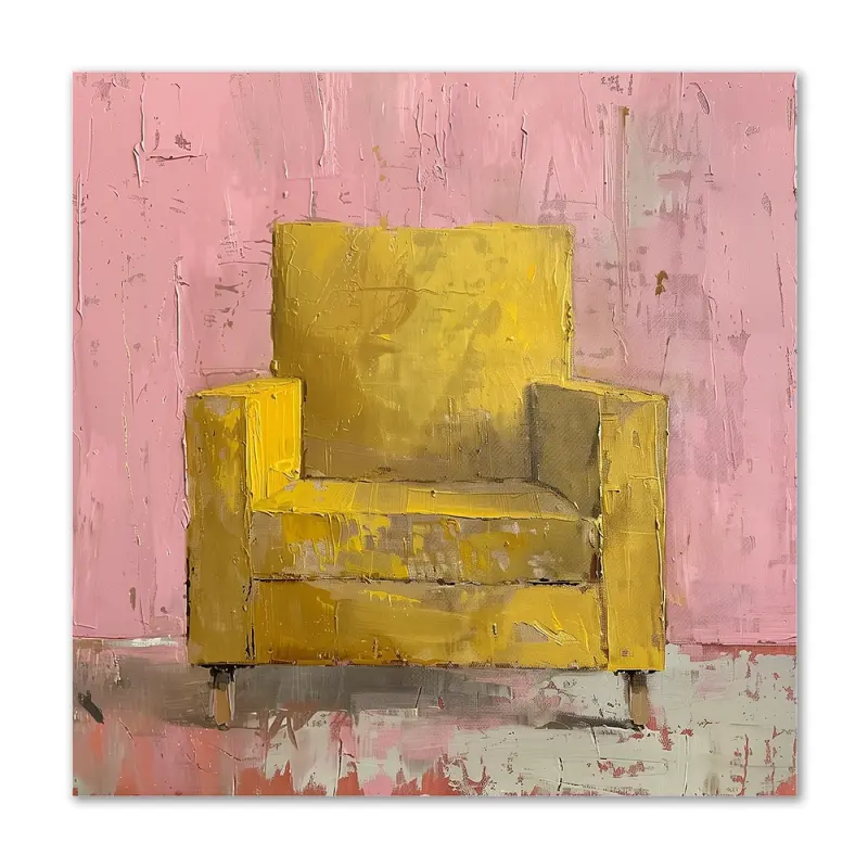 Gul Elegance – 100x100 cm. – Ingen