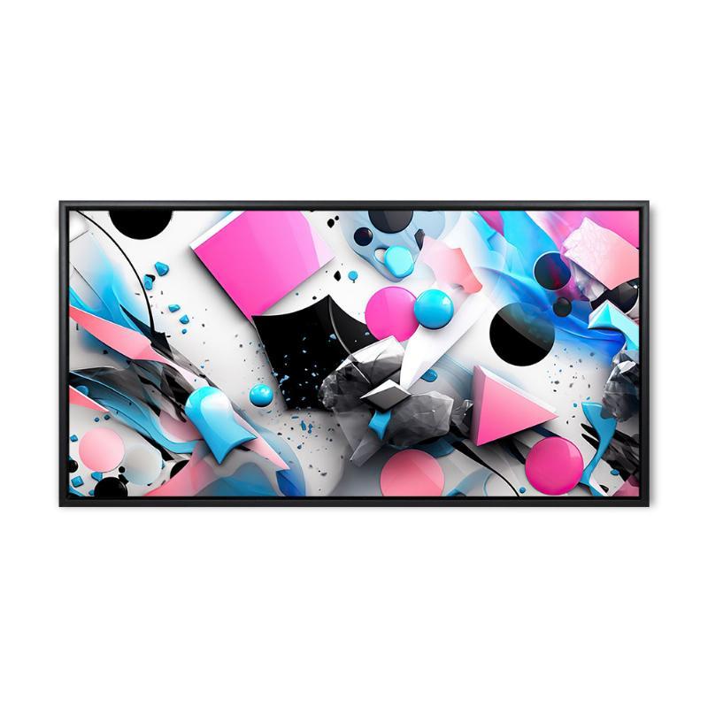 Geometri 01 – Sort svæveramme 50x100 cm