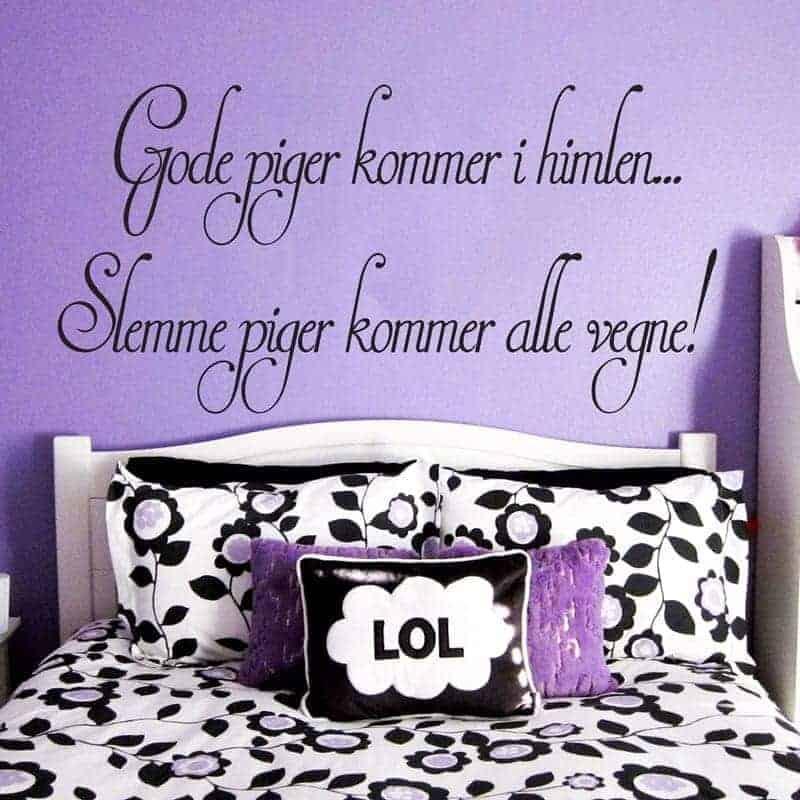 Gode Piger Kommer I Himlen - Væggklistermærke