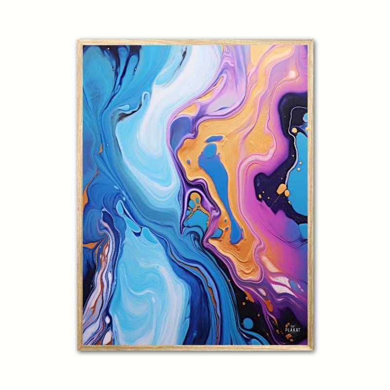 Fascinerende blandinger plakat - Abstrakt A4 21x29,7 cm