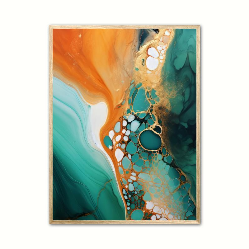Marmor Fortryllelse plakat - Abstrakt A4 21 x 29,7 cm