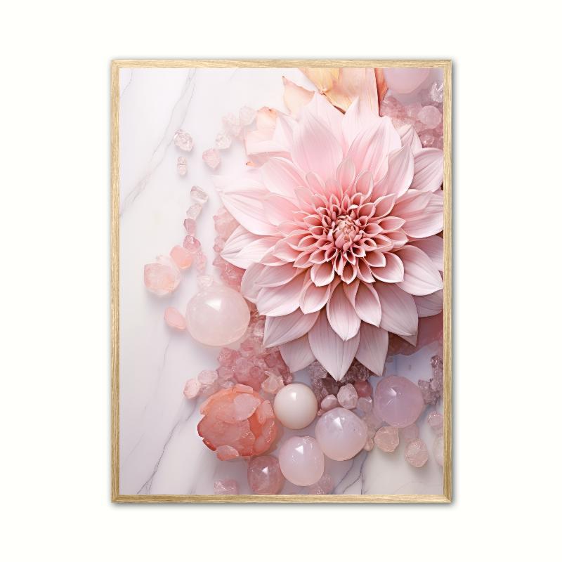 Rosakvarts Krystal Plakat 21 x 29,7 cm