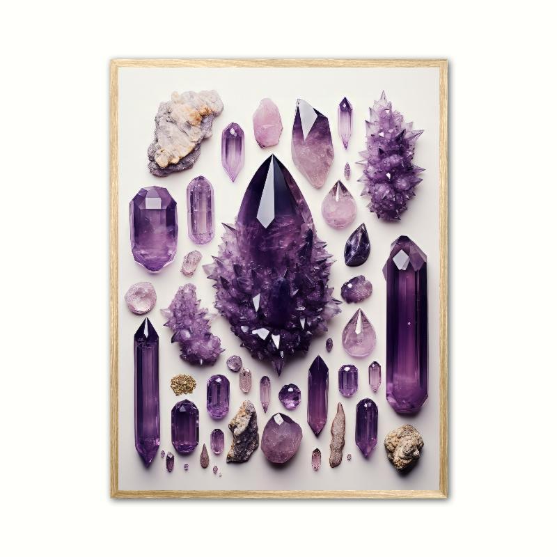 Ametyst Plakat Nr. 11 – Krystaller A4 21 x 29,7 cm