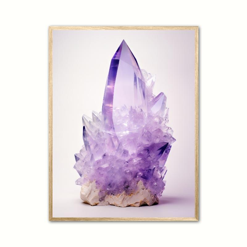 Ametyst Plakat Nr. 5 - Krystaller A4 21 x 29,7 cm