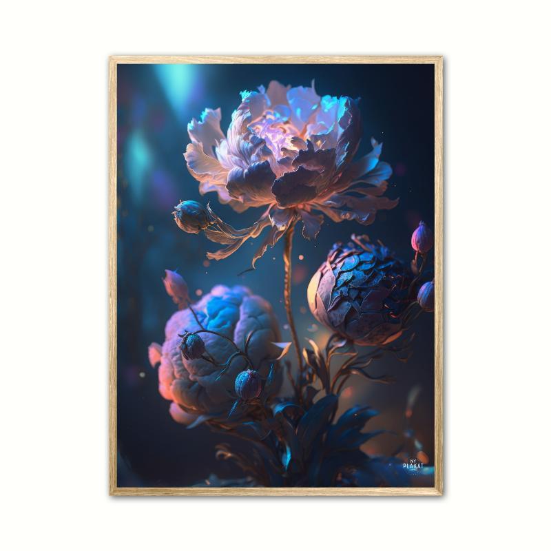 Plakat med Pon Nr. 3 - Blomst A4 (21 x 29,7 cm)