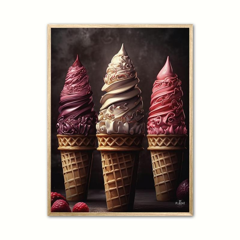 Plakat med Trippel Is - A4 21 x 29,7 cm