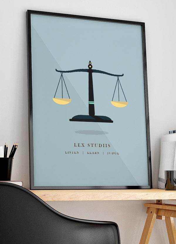 Jurastuderende plakat - A4 21 x 29,7 cm Kr. 199,-