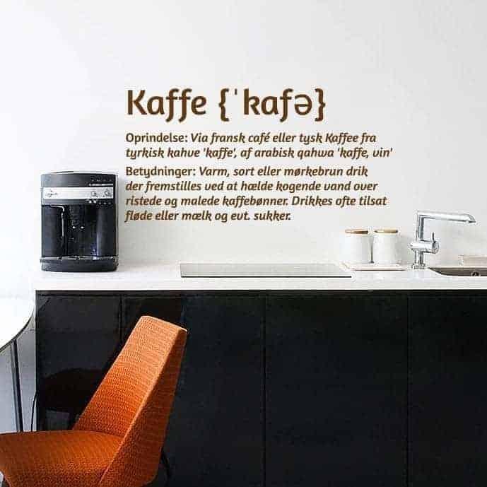 Kaffe Vægklistermærke