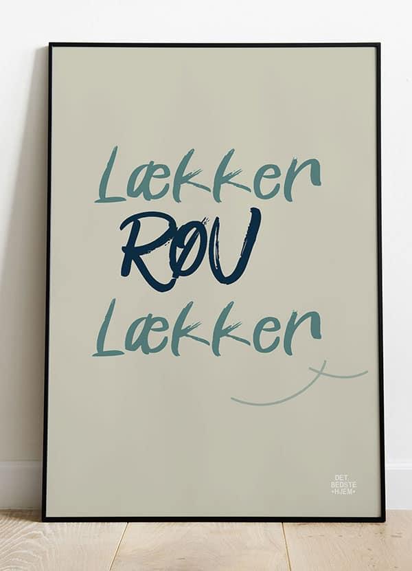 Lækker plakat med røvmotiv - A4 størrelse 21 x 29,7 cm