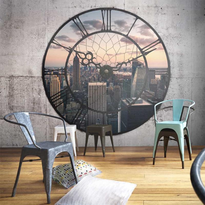 Fototapet med NYC Tidszone Design