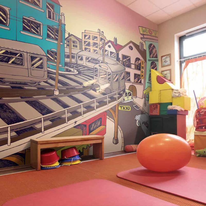 Fototapet: Morgen i en by