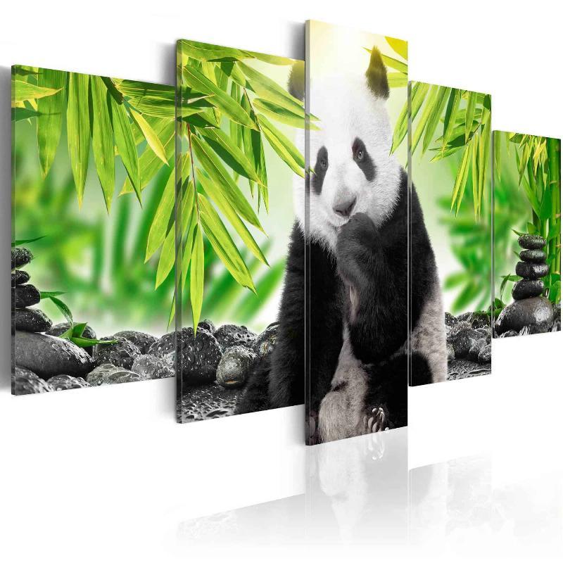 Lærredstryk: Søde Lille Panda