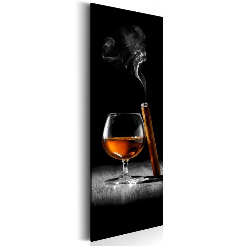Cigar og Cognac Lærredstryk