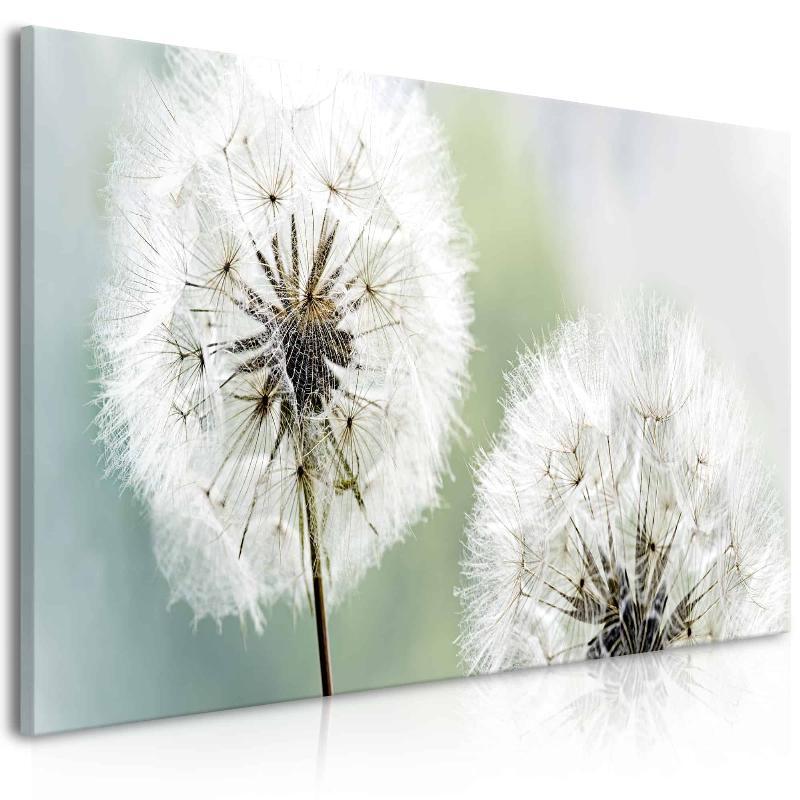 Fluffy Dandelions Lærredstryk (1 del) Grøn 2