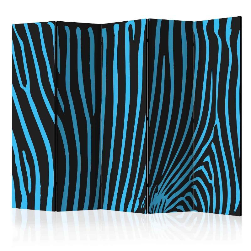 Zebra-mønster Skærmvæg (turkis) II