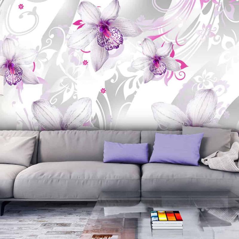 Fototapet Subtile Lyde - Sølv