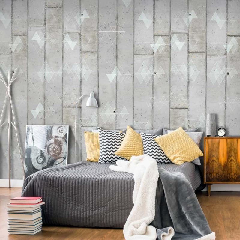 Beton og Trekanter Tapet