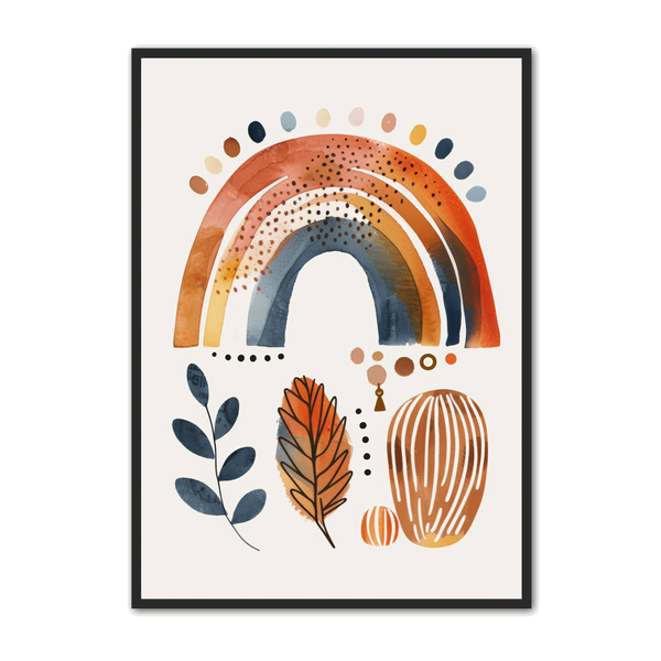 Minimalistisk Plakat 2 - Farverig Regnbue