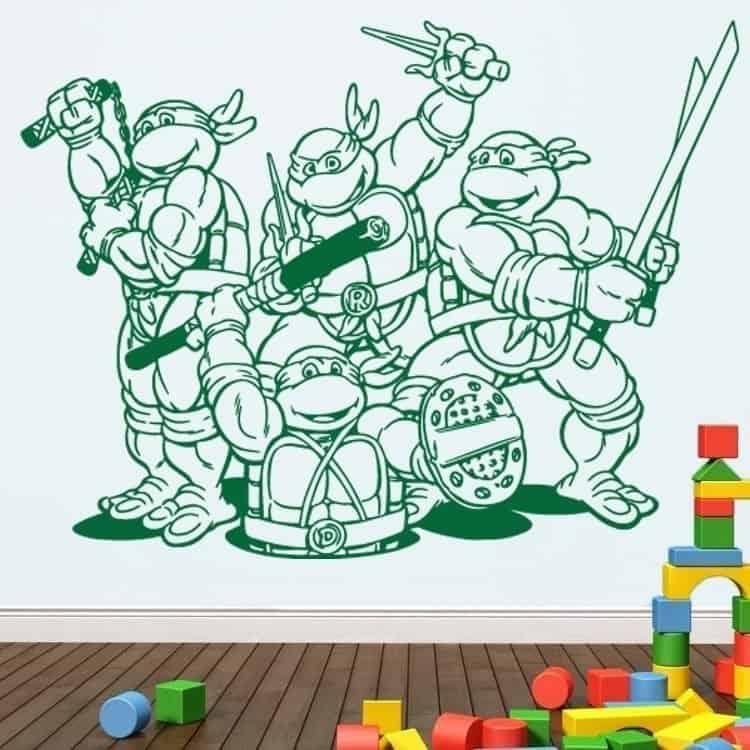 Ninja Skildpadder - Væggklistermærke