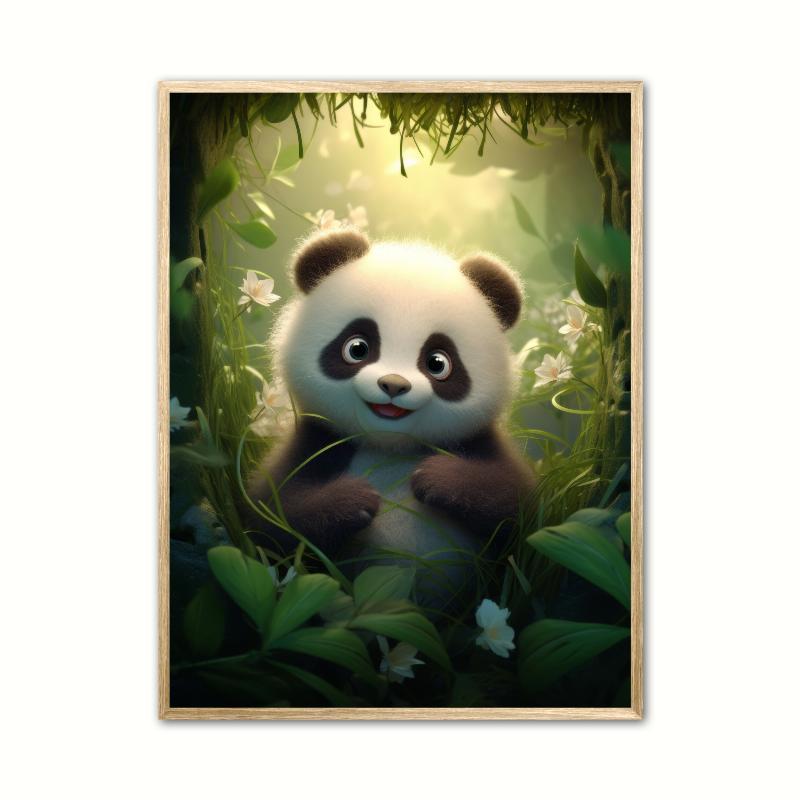 Panda Plakat - Børneplakat A4 21 x 29,7 cm
