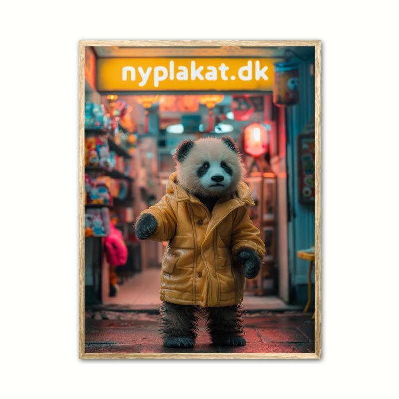 Panda Plakat - Børneplakat A4 21 x 29,7 cm