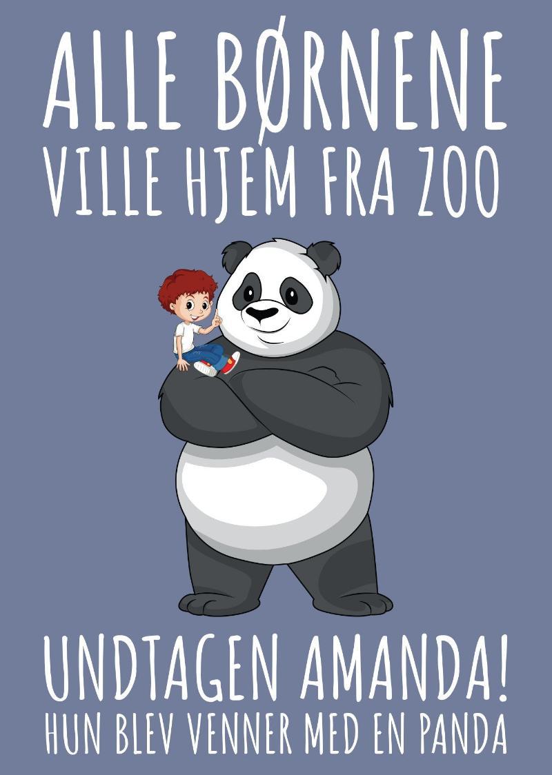Panda Amanda - Børneplakat 21x30 cm (A4)