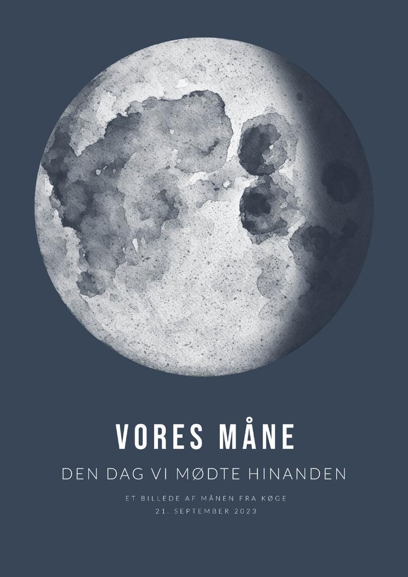 Måneplakat Nr. 4 21x30 cm (A4) - Uden ramme