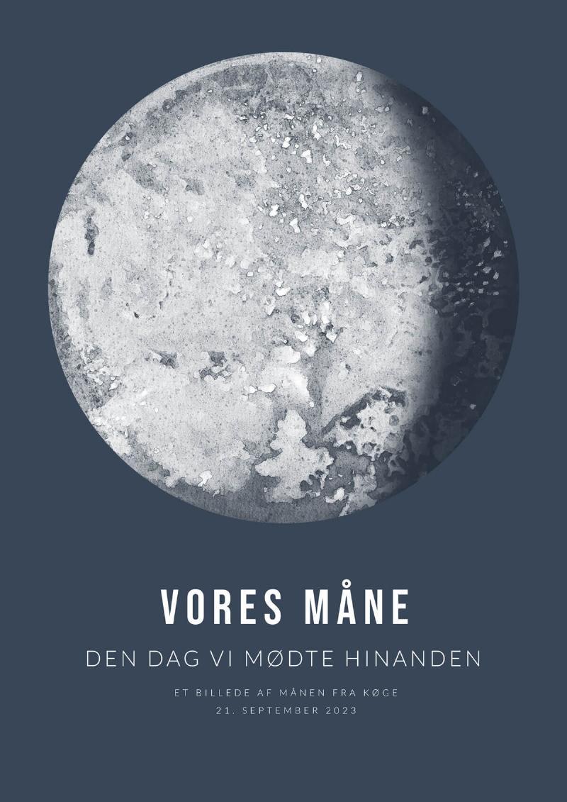 Måneplakat Nr. 5 21x30 cm (A4) - Uden ramme