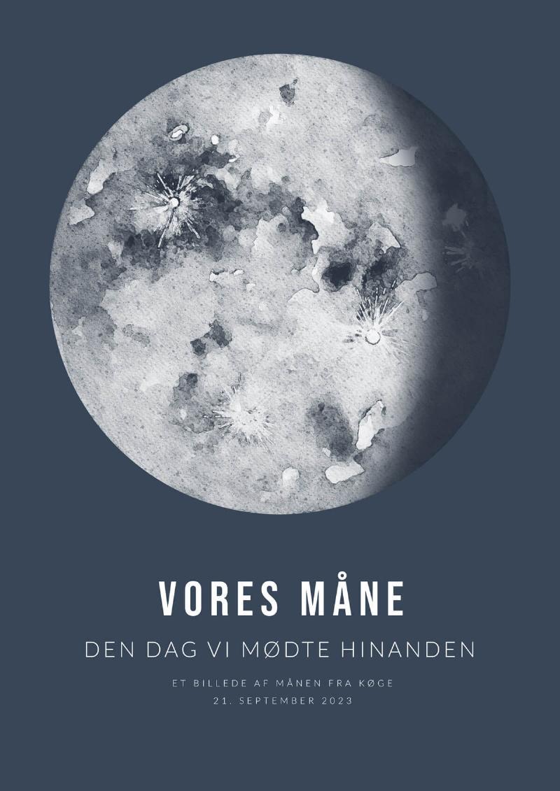 Måneplakat Nr. 6 21x30 cm (A4) - Uden ramme