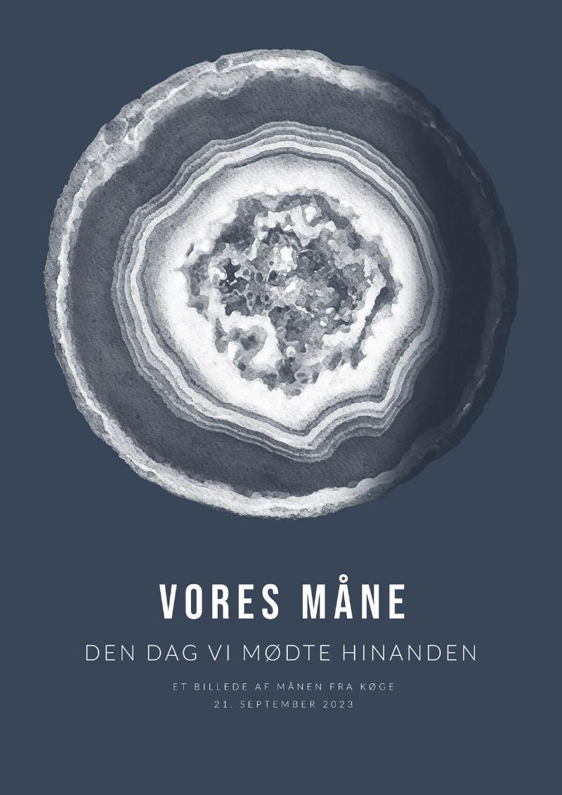 Måneplakat No. 7 21x30 cm (A4) - Uden ramme