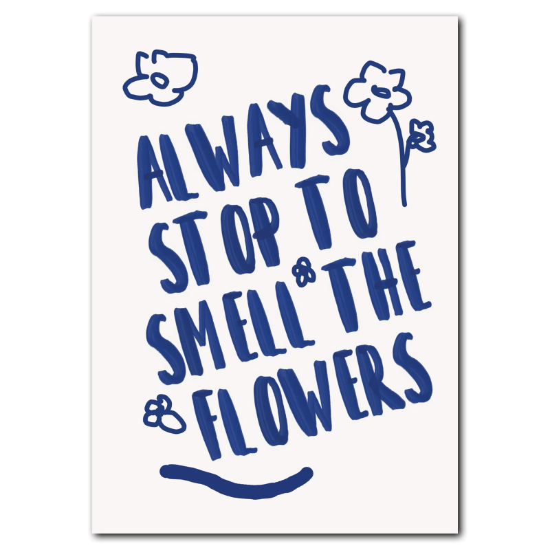 Lugte Blomster Plakat 21x30 cm (A4) - Uden ramme