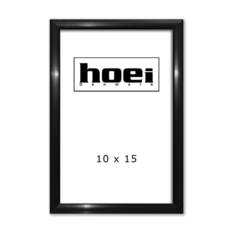 Sort aluminiumsramme 10x15 cm