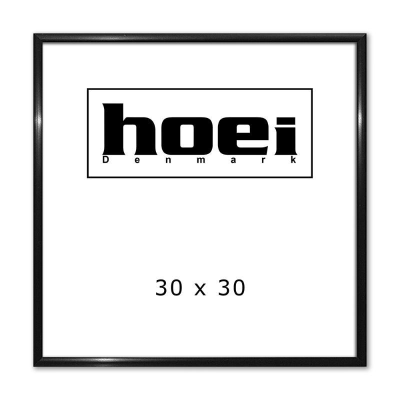 Sort aluminium ramme 30x30 cm