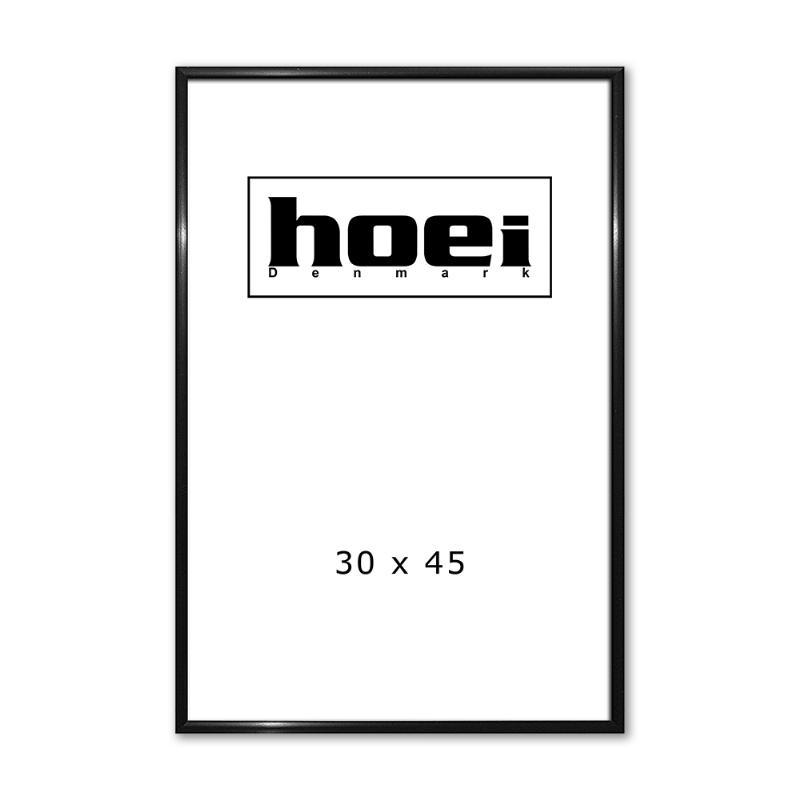 Sort aluminiumsramme 30x45 cm