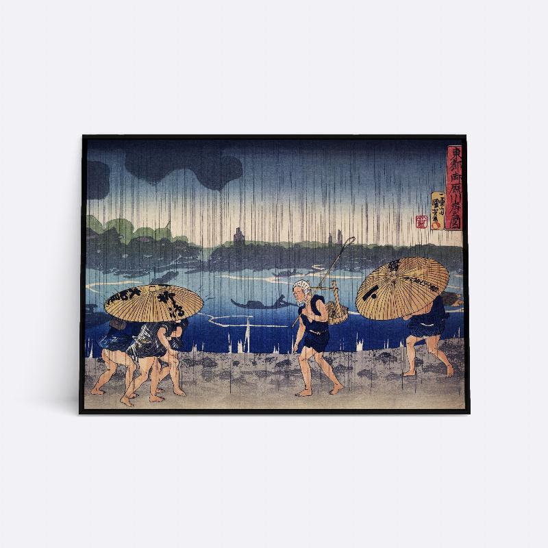Kraftig Regn - 21x30 cm