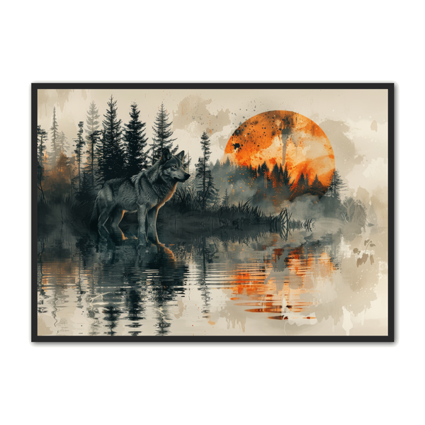 Ulve Plakat 3 - Kunsttryk af ulve
