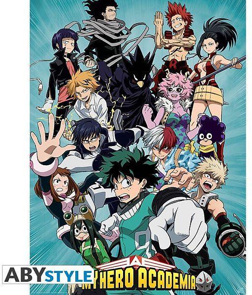 My Hero Academia - Helte (Blå) - Plakat 52x38cm