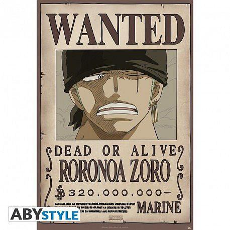 One Piece - Roronoa Zoro "Wanted" Plakat 52x35cm