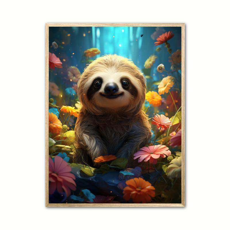 Blomsterlykke – Børneplakat A4 21 x 29,7 cm
