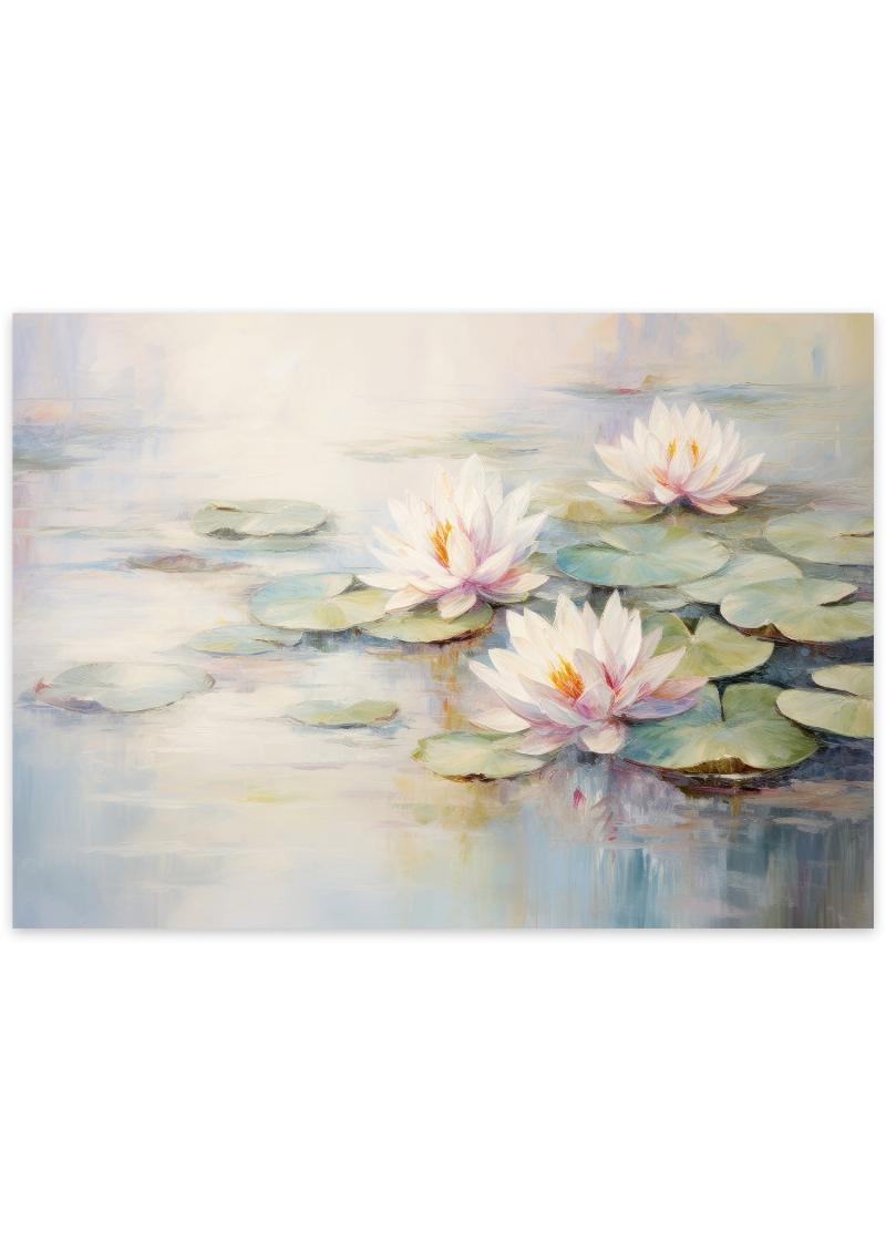 Vandlilje plakat - Smuk plakat med blomster