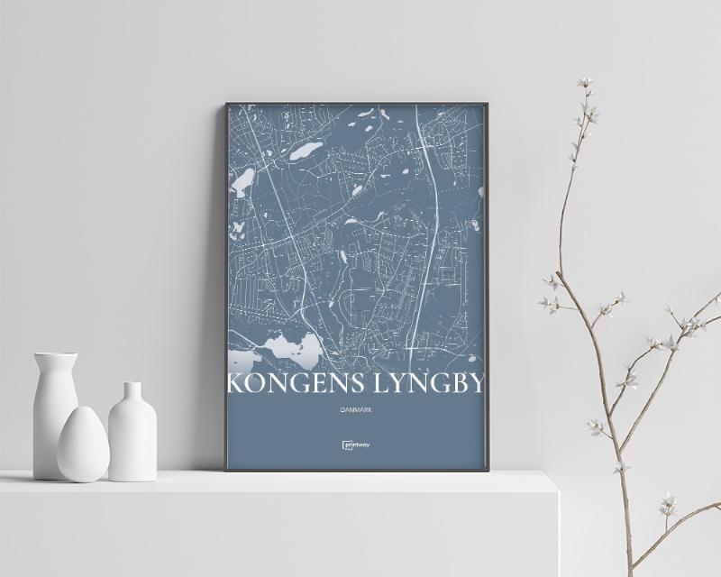 Kongens Lyngby Plakat - Havblå 60x84 cm (A1)