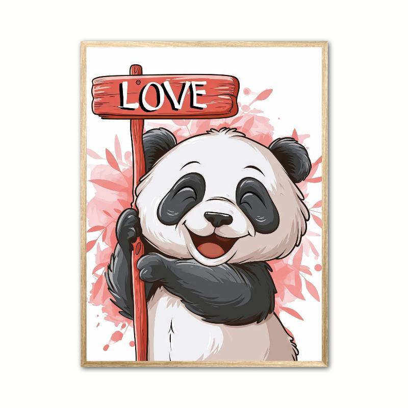 Panda Plakat 11 - Kærlighed 21 x 29,7 cm (A4)