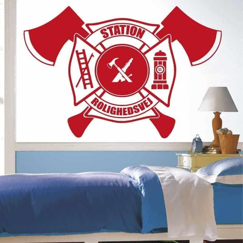 Brandstation Logo - Vægklistermærke