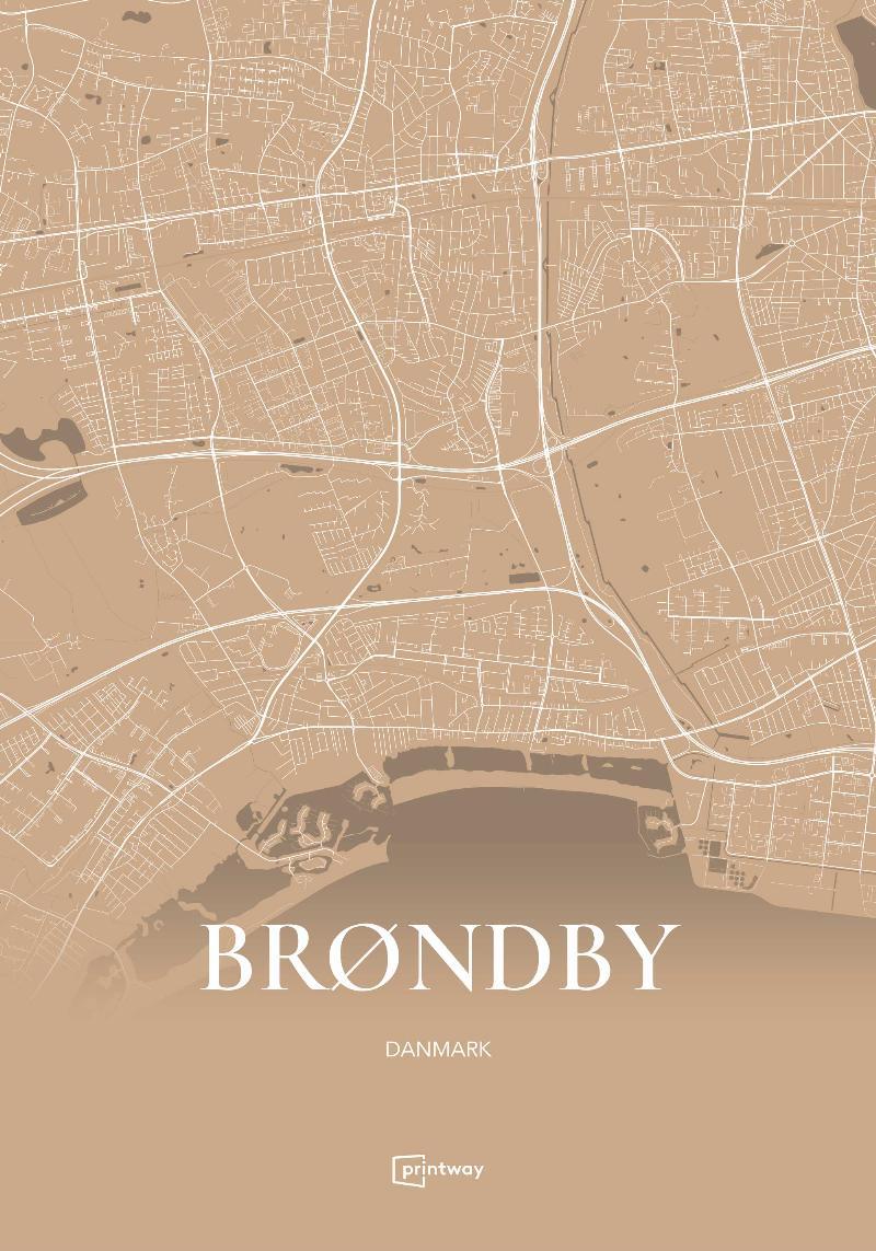 Brøndby Plakat Guld 70×100 cm (B1)