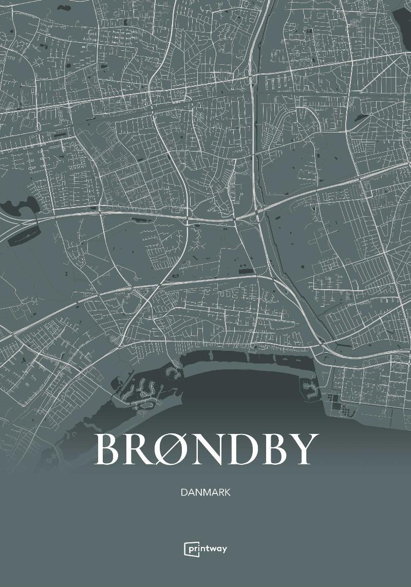 Brøndby Plakat Skovgrøn 70x100 cm (B1)