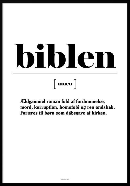 Definitionsplakat - Bibelens Budskaber