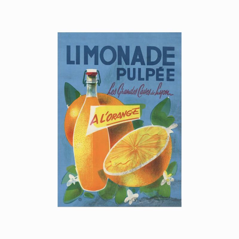 Vintage plakat af Limonade Pulpée